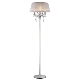 Olivia Polished Chrome-White Crystal Floor Lamps Diyas Shaded Floor Lamps Olivia Polished Chrome-White Crystal Floor Lamps Diyas Shaded Floor Lamps